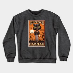 Black Cat Matches Crewneck Sweatshirt